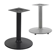 Gamba per tavolino da caffè in metallo nero o grigio - Base regolabile 46 cm, altezza 57,5 cm per piani rotondi 50-70 cm