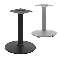Metalna središnja stolna noga za stolić u crnoj ili sivoj boji, promjer baze 46 cm, visina 57,5 cm