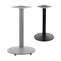 Pata de mesa de metal en color negro o aluminio de acero, Ø 46 cm, altura 72 cm