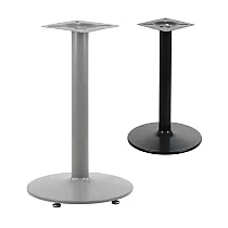 Pied de table en métal de couleur noire ou aluminium en acier, Ø 46 cm, hauteur 72 cm