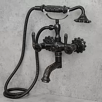 Mitigeur deau de bain en laiton, mural, hauteur 340 mm, avec 200 mm, couleur noir