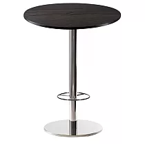 HORECA centrālās galdu pamatnes bāra galdiem ar kāju balstu, izgatavotas no nerūsējošā tērauda, augstums 106 cm, pulēts vai satīns, 4 gab, galda virsmām līdz D90cm