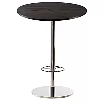 HORECA zentrale Tischfüße für Stehtische mit Beinstütze, aus Edelstahl, Höhe 106 cm, poliert oder satiniert, 4 Stück, für Tischplatten bis T90cm