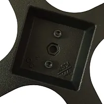 Pata central pesada de acero, para tableros con un diámetro de hasta 100 cm, para mesas de centro, de comedor o de bar, en cualquier color RAL