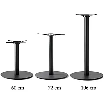 Tungt centralt bordsben av stål, för bordsskivor med diameter upp till 100 cm, för soffbord, matbord eller barbord, i valfri RAL-färg