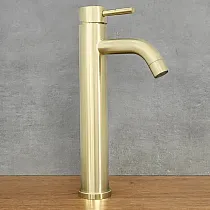 Modern minimalistisk stil stående tvättställsblandare, höjd 29,5 cm, piplängd 9,5 cm