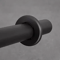 Sifón decorativo para lavabo en forma de U con aspecto de tubo, fabricado en latón, en color negro mate