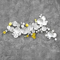 3D metalna zidna umjetnost, zidni dekor, slika, mjehurići, dimenzije 58x123cm