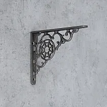 Cast iron shelf support, bracket with dimensions 13x17 cm, cobweb - in a set of 2 pcs.