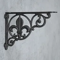 Suporte para prateleira em ferro fundido Lily, altura 16 cm, profundidade 22 cm, conjunto de 2 peças.