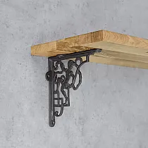 Support détagère en fonte avec élément décoratif garçon, taille 24x24 cm, lot de 2 pièces.