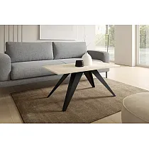 Rechteckiger Couchtisch im Loft-Stil 120 x 60 cm, Höhe 48 cm, robuster Stahlrahmen