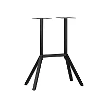 Baza metalica pentru masa de bar din otel, inaltime 106 cm, culoare neagra, pentru blaturi de dimensiuni mari - pana la 140x70 cm, pentru mese de bar