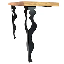 Fém asztallábak Glamour acélból, fekete színű, magasság 72 cm, 4 db-os készlet.