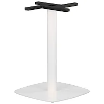 Bonn tábla lárnach, airde 71.5 cm, toisí bonn na coise 49.5 x 49.5 cm, dath bán