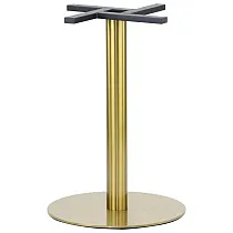 Centrální stolová podnož, vyrobena z nerezové oceli, zlatá barva, podnož 50cm, výška 72cm