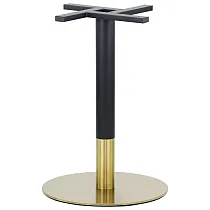 Centrální stolová podnož, vyrobena z nerezové oceli, barva zlatáčerná, podnož 50cm, výška 72cm