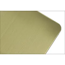 Base centrale per tavolo in acciaio inox, colore oro, dimensioni piastra inferiore 50x50 cm, altezza 72 cm
