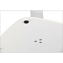 Base de table centrale en acier, hauteur 57 cm, dimensions du plateau inférieur 44,5x44,5 cm, couleur blanche, poids 14 kg
