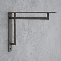 Öntöttvas polctartó, konzol, magassága 15 cm, derékszögű, hossza 18 cm, 2 db-os készlet