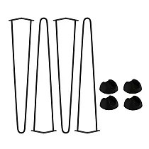 Decorative steel table legs Hairpin made from 2 bars, diameter 10 mm, height 80 cm, set of 4 legs