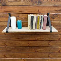 Stalen plankdrager, beugel, kleur staalgrijs, hoogte 30 cm, rechte hoeken, lengte 21 cm, set van 2 stuks