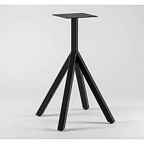 Base de mesa central de acero, altura 60 cm, dimensiones base 43x43 cm, para tableros de hasta 70x70 cm