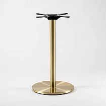 Elegante Messing Dësch Basis, fir Dësch Tops bis 80 cm, kal Faarf
