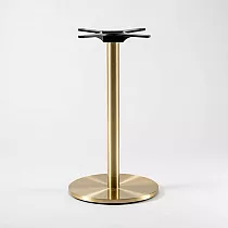 Central table base, made of brass, base 41cm, height 72cm