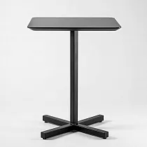 Центральная металлическая ножка стола, размеры основания 43x43 см, высота 60 см, цвет черный, серый или белый