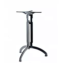 Table centrale de café avec piétement tripode à 3 pieds, en acier, hauteur 72 cm, coloris noir