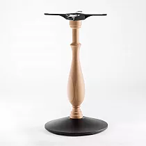 Dohányzóasztal talp, fém-fa, öntöttvas talp fekete színben, magasság 72cm / 60cm / 106cm, súly 17,5 kg