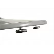Gamba da tavolo in metallo per tavolini bar, verniciatura a polvere nera o alluminio, 110 cm