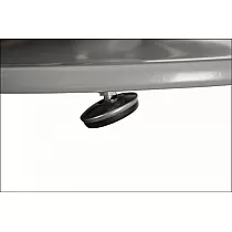 Centralbordsben i metall för soffbord i svart eller grå färg, bottendiameter 46 cm, höjd 57,5 cm