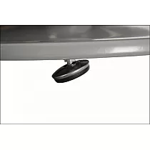 Noga stolika kawowego z czarnego lub szarego metalu - regulowana podstawa 46 cm, wysokość 57,5 cm do blatów okrągłych 50-70 cm