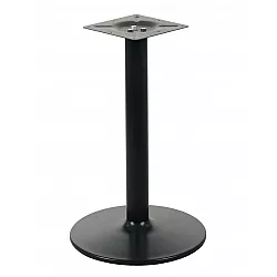 Kovová stolová noha čiernej alebo hliníkovej farby vyrobená z ocele, Ø 46 cm, výška 72 cm