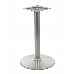 Perna de mesa central de metal em aço, cor preta ou alumínio, Ø 57 cm, altura 72 cm