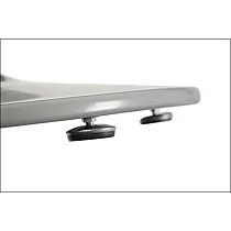 Pied de table central en métal en acier, hauteur 72 cm, coloris noir ou gris, diamètre base 57 cm