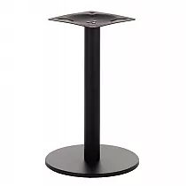 Base de mesa central em aço, cor preta, placa de fundo Ø 45 cm, altura 71,5 cm