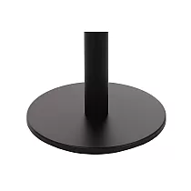 Central bordfod af stål, sort farve, bundplade Ø 45 cm, højde 71,5 cm