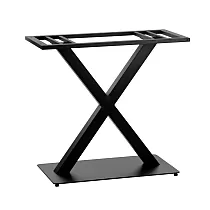 X rámová kovová podnož pro velké stolové plochy, ocel, výška 73 cm, rozměr spodní desky 69,5 x 39,5 cm