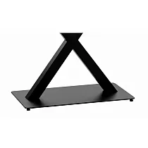 Piètement métallique à cadre en X pour les grandes surfaces de table, en acier, hauteur 73 cm, dimensions de la plaque inférieure 69,5x39,5 cm