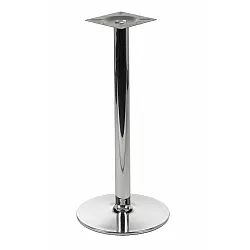 Noga środkowa stołu metalowa, efekt chromu, wysokość 110 cm, średnica 46 cm