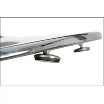 Picior central de masă metalic, efect cromat, înălțime 110 cm, diametru 46 cm