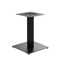 Pied de table en métal avec revêtement en poudre en acier, hauteur 57,5 cm, dimensions de la plaque inférieure carrée 45x45 cm