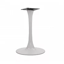 Metallinen pöytäjalusta, valko-harmaa, halkaisija 49 cm, korkeus 72,5 cm
