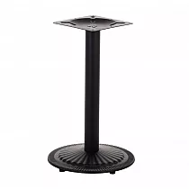 Pied de table en métal de couleur noire, diamètre 45 cm, hauteur 72,5 cm