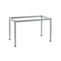 Structure de table avec pieds ronds 66x66 cm, hauteur 72,5 cm, aluminium, blanc, couleurs graphite