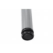 Bordsstomme i metall med runda ben, storlek 76x76 cm, höjd 75,2 cm, färger aluminium, vit, svart, grafit