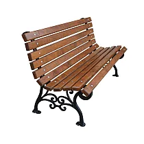 Binse iarann teilgthe gairdín clasaiceach, fad 150 cm, déanta as cláir adhmaid fearnóige 11, meáchan 35 kg